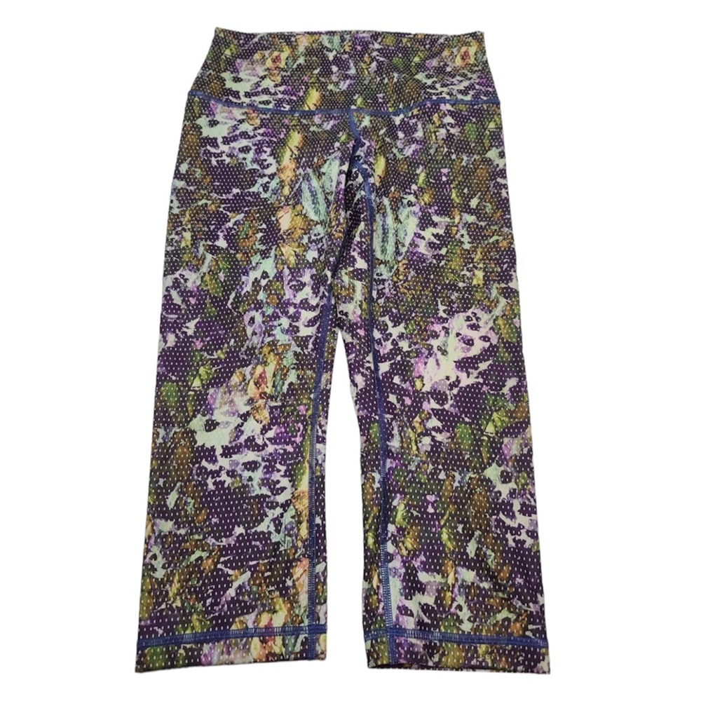 Lululemon Wunder Under Crop II Full On Luxtreme (Roll Down) Floral Sport…